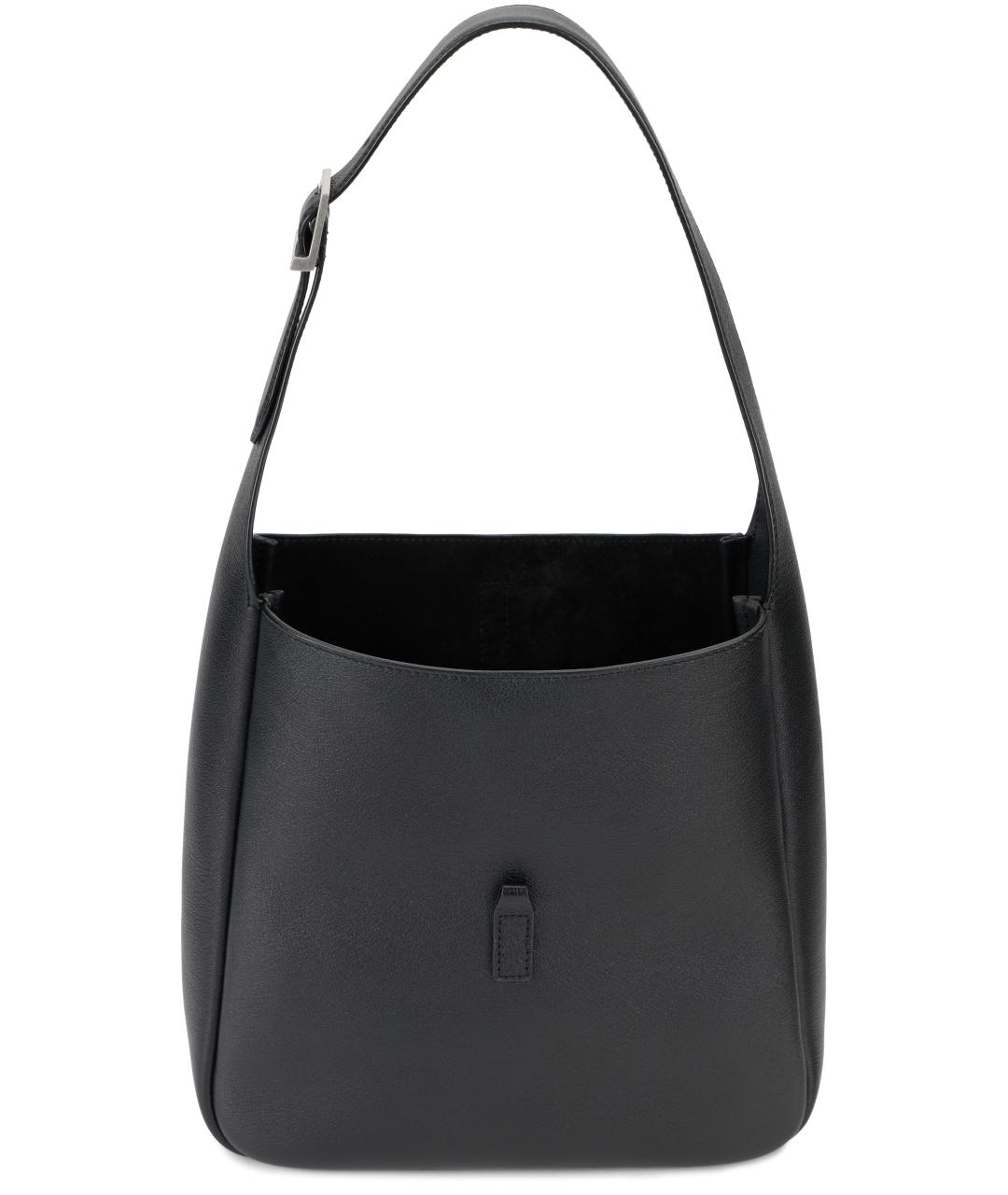 SAINT LAURENT Черная кожаная сумка через плечо, фото 5