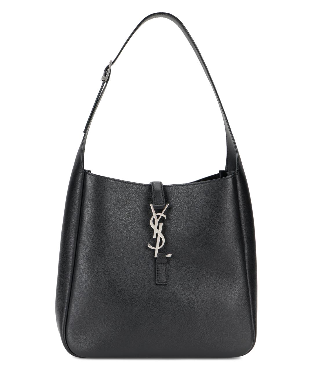 SAINT LAURENT Черная кожаная сумка через плечо, фото 1