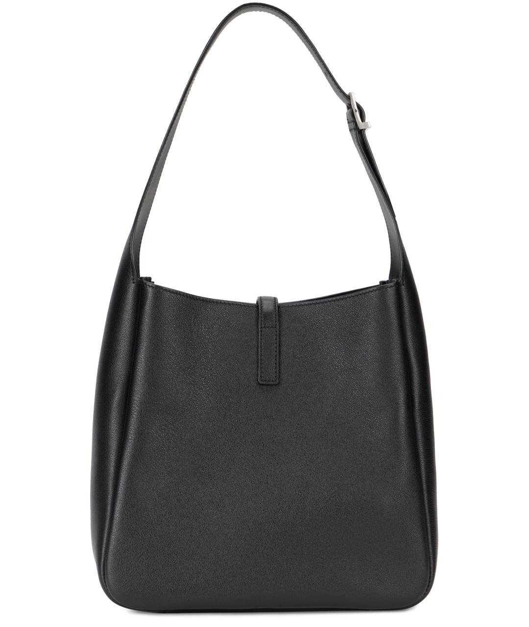 SAINT LAURENT Черная кожаная сумка через плечо, фото 4