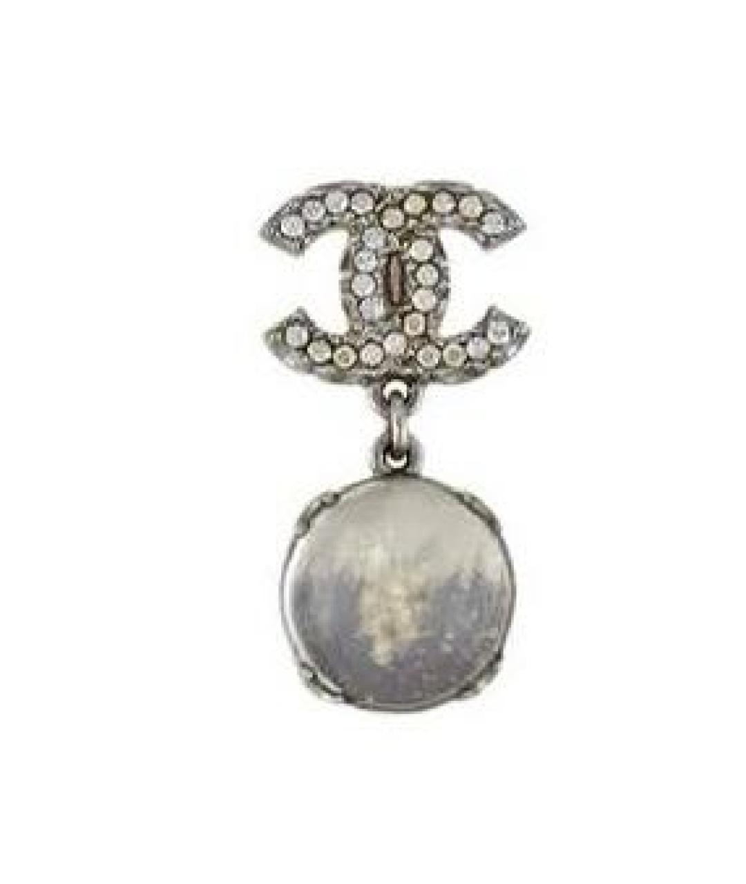 CHANEL Серебряные серьги, фото 1