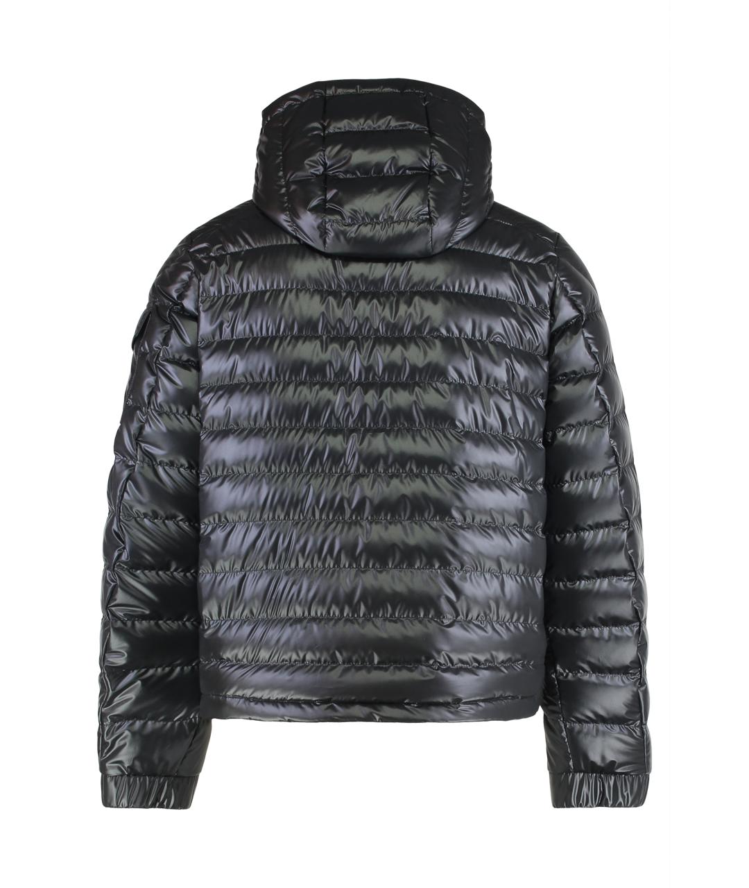 MONCLER Черный полиэстеровый пуховик, фото 2
