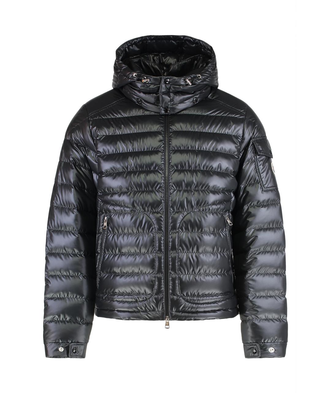 MONCLER Черный полиэстеровый пуховик, фото 1