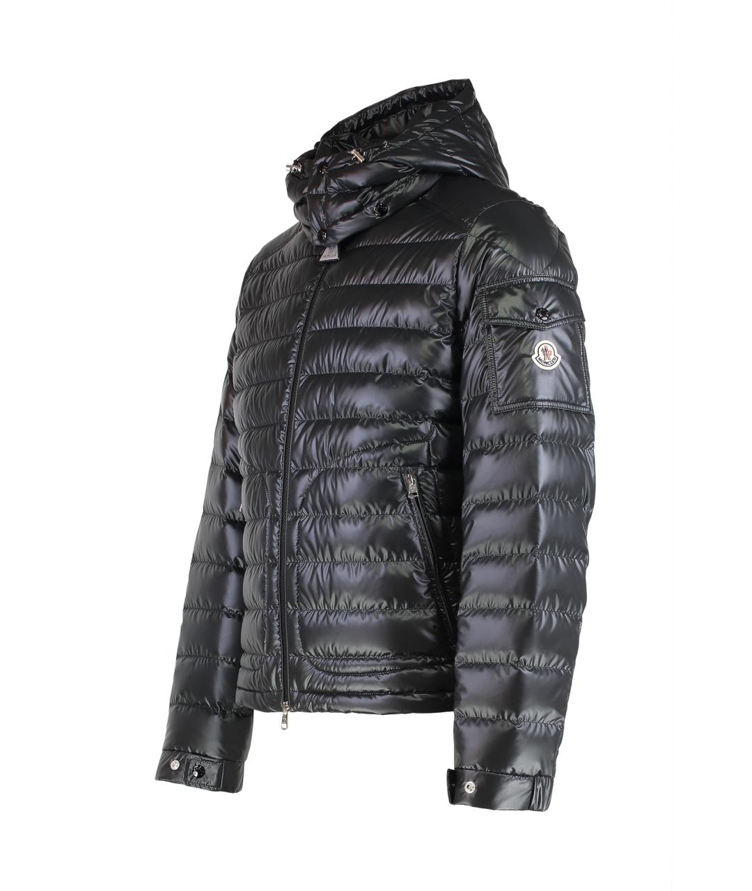 MONCLER Черный полиэстеровый пуховик, фото 3