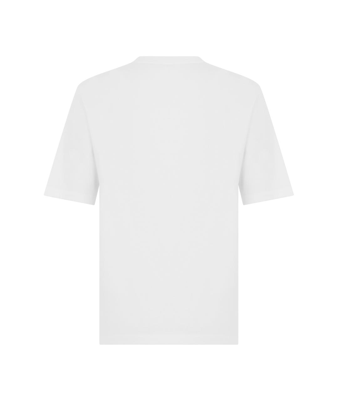 CELINE Белая хлопковая футболка, фото 2