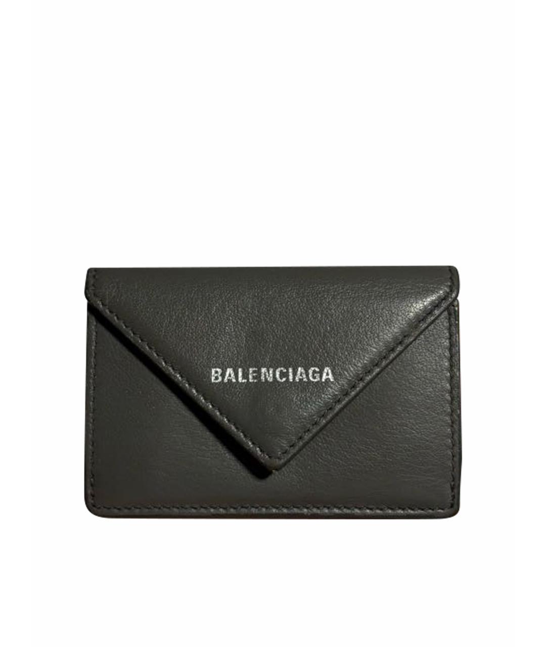 BALENCIAGA Серый кожаный кошелек, фото 1
