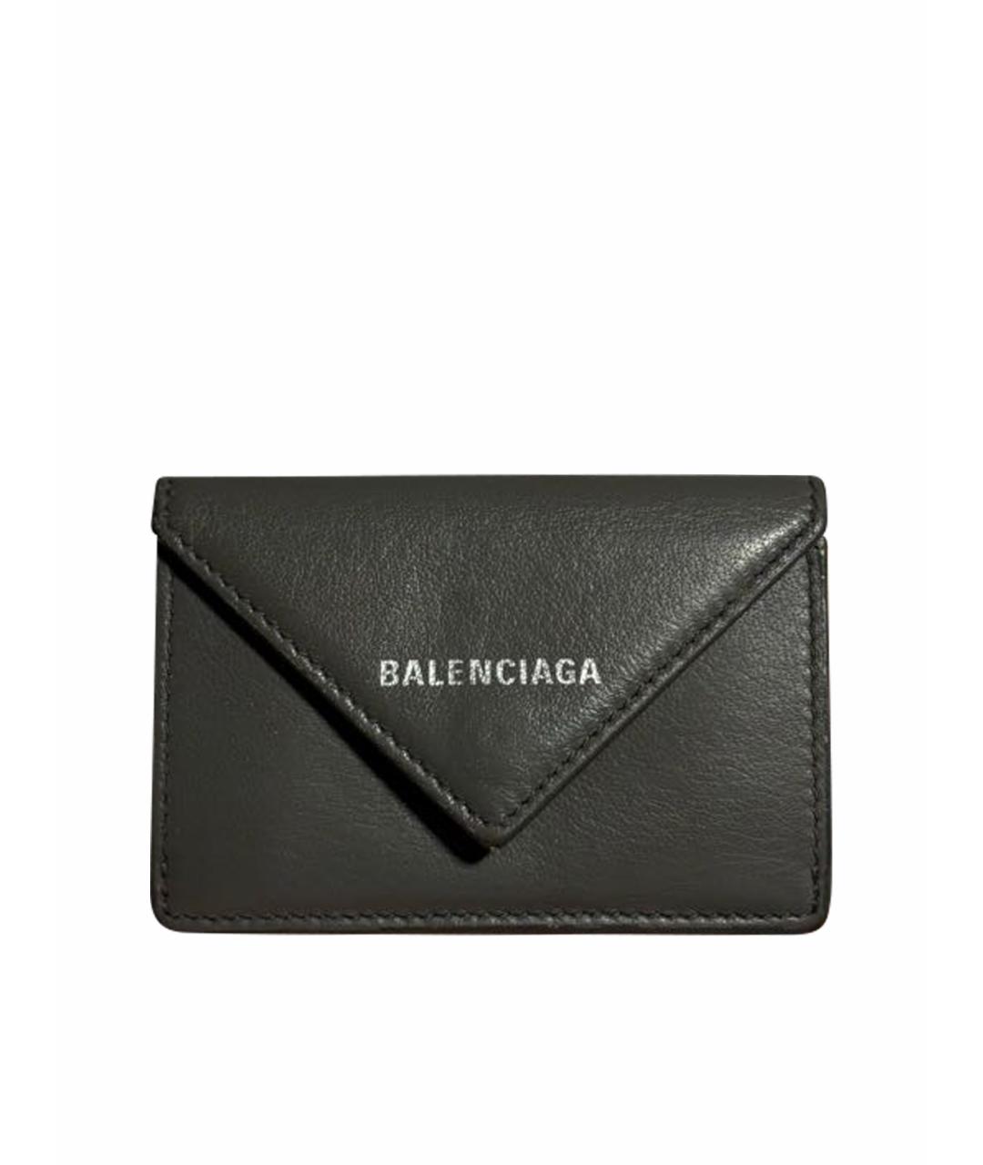 BALENCIAGA Серый кожаный кошелек, фото 1