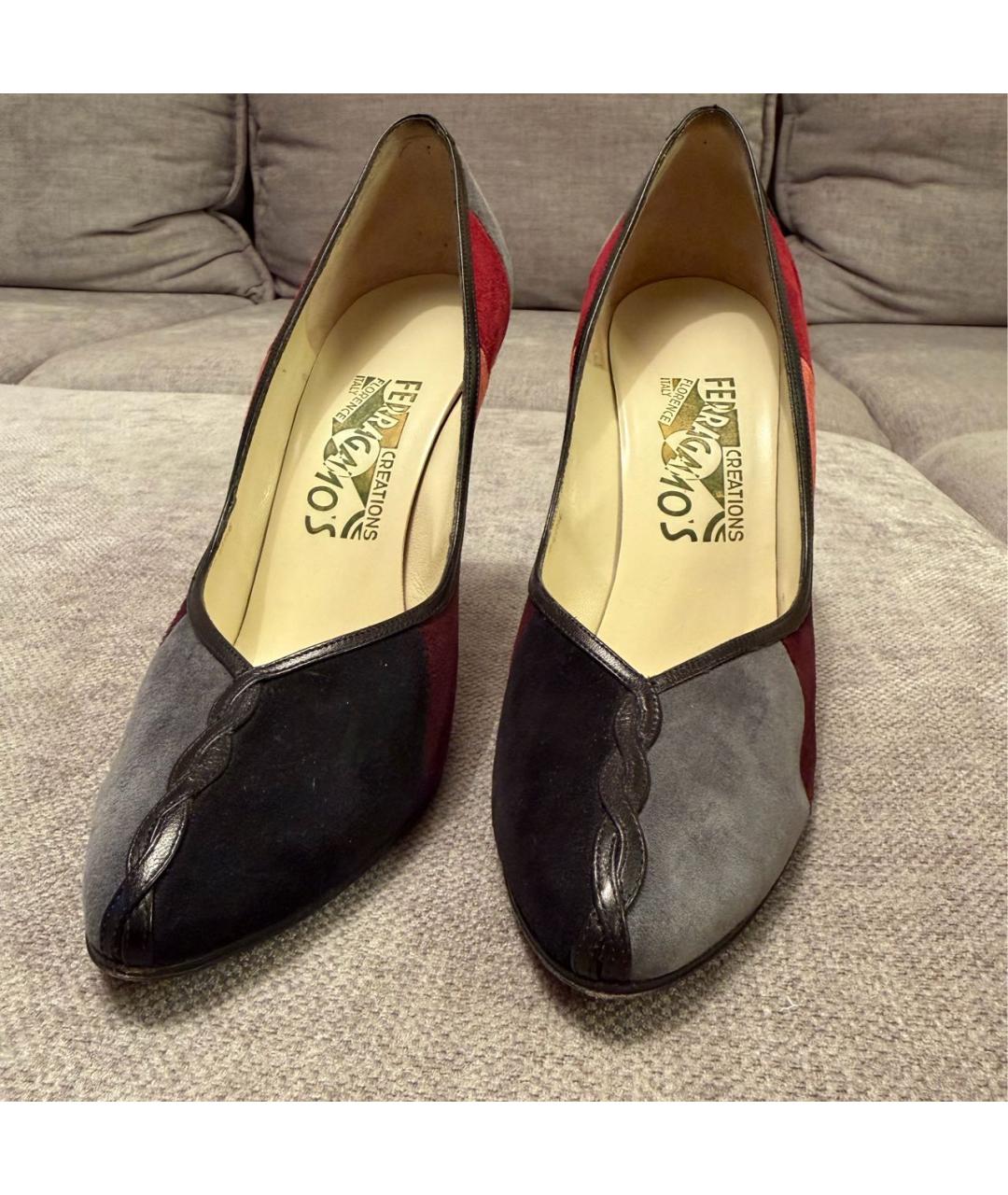 FERRAGAMO Мульти замшевые туфли, фото 2