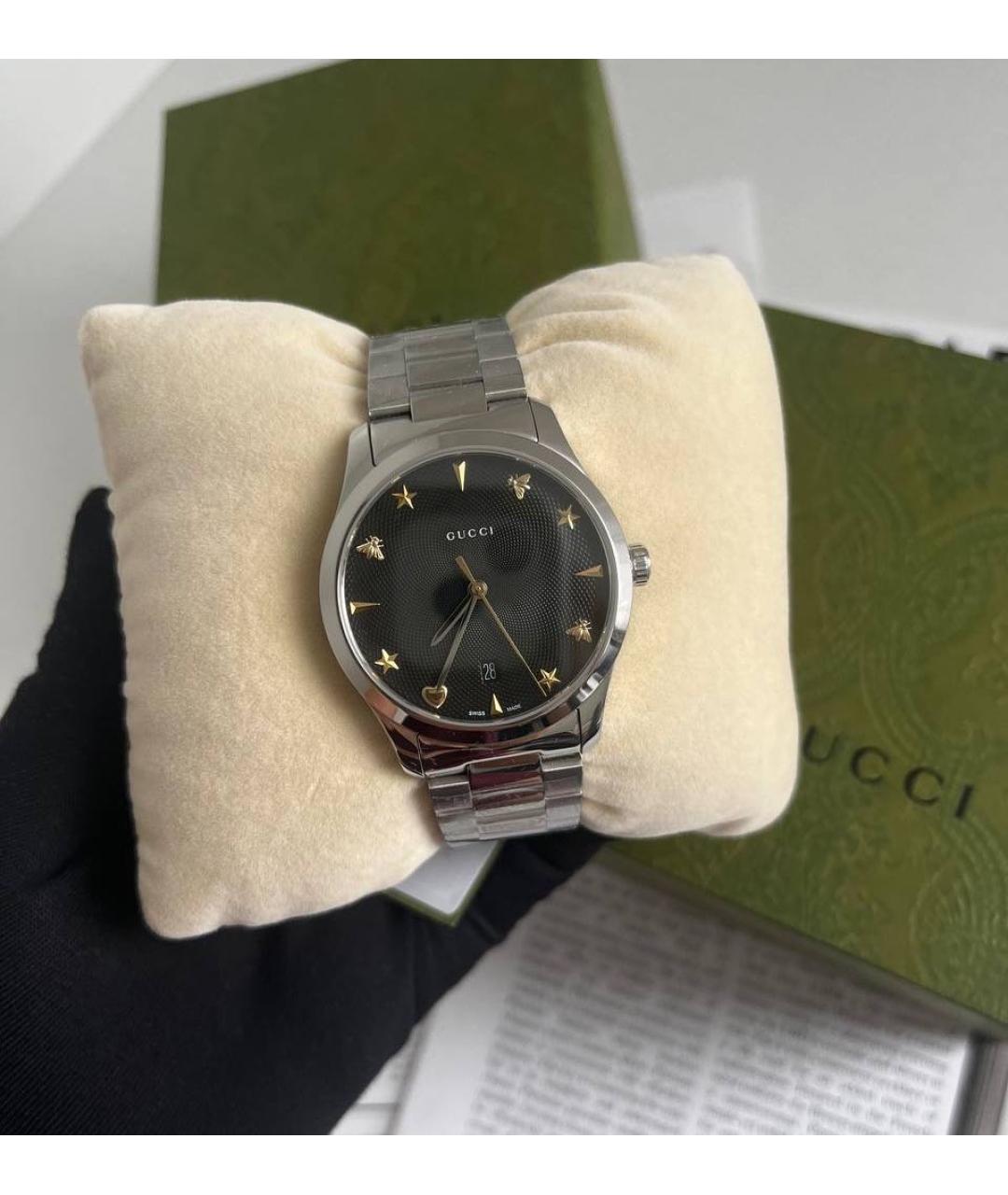 GUCCI Серебряные часы, фото 3