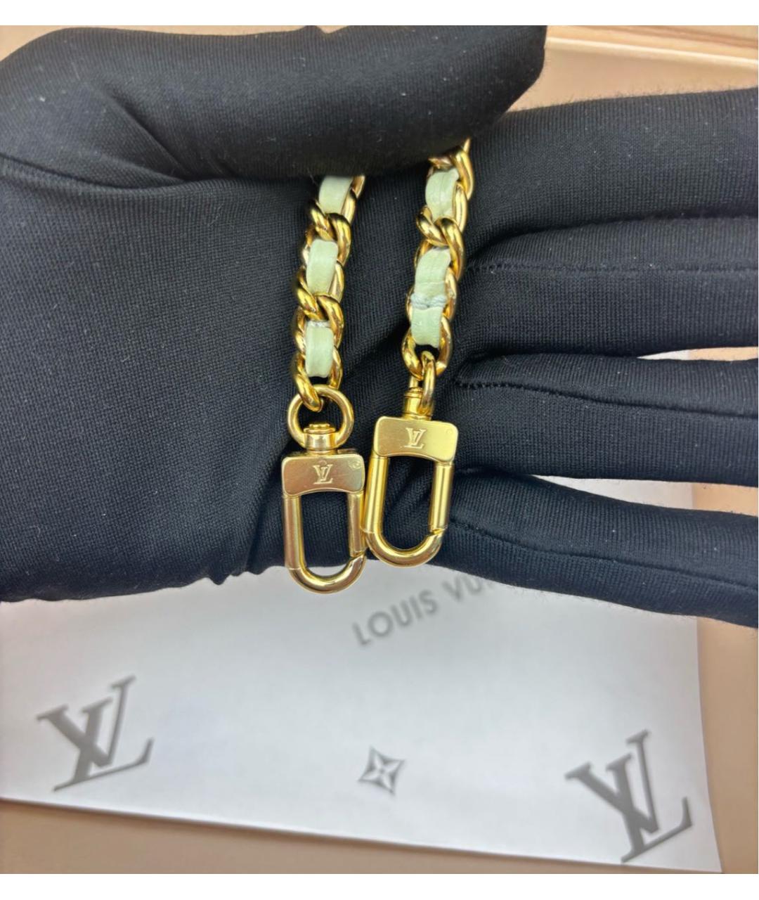 LOUIS VUITTON Бежевая кожаная сумка с короткими ручками, фото 5