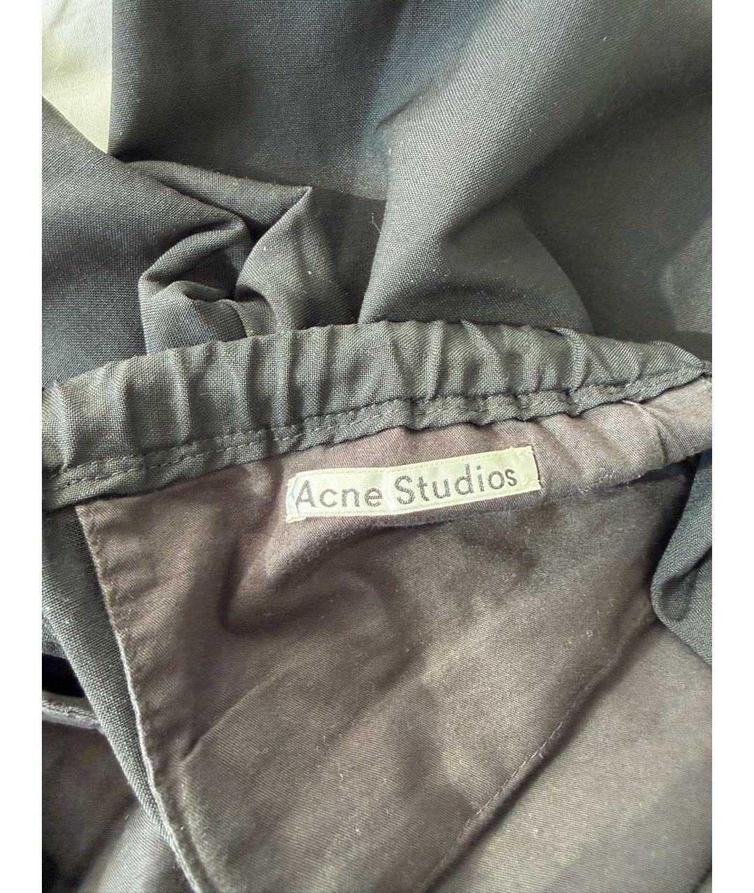 ACNE STUDIOS Черные шерстяные классические брюки, фото 3
