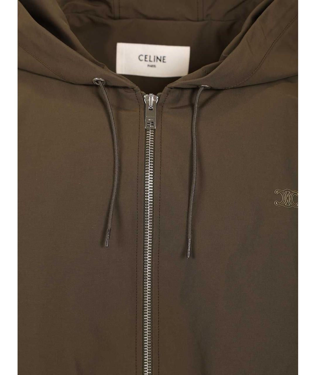 CELINE Хаки хлопковая куртка, фото 7