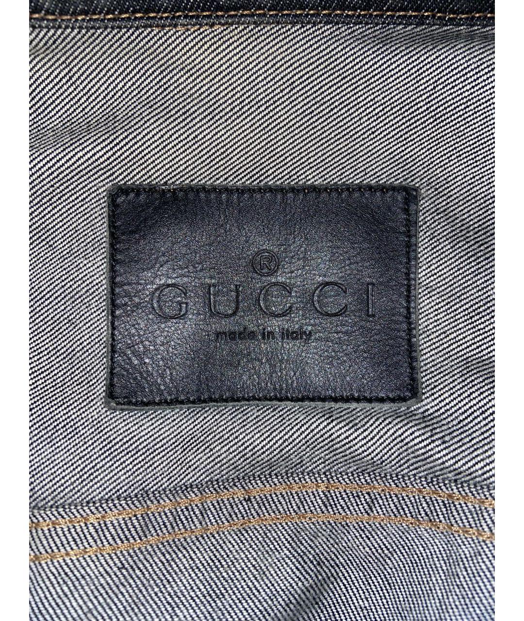 GUCCI Черная деним куртка, фото 3
