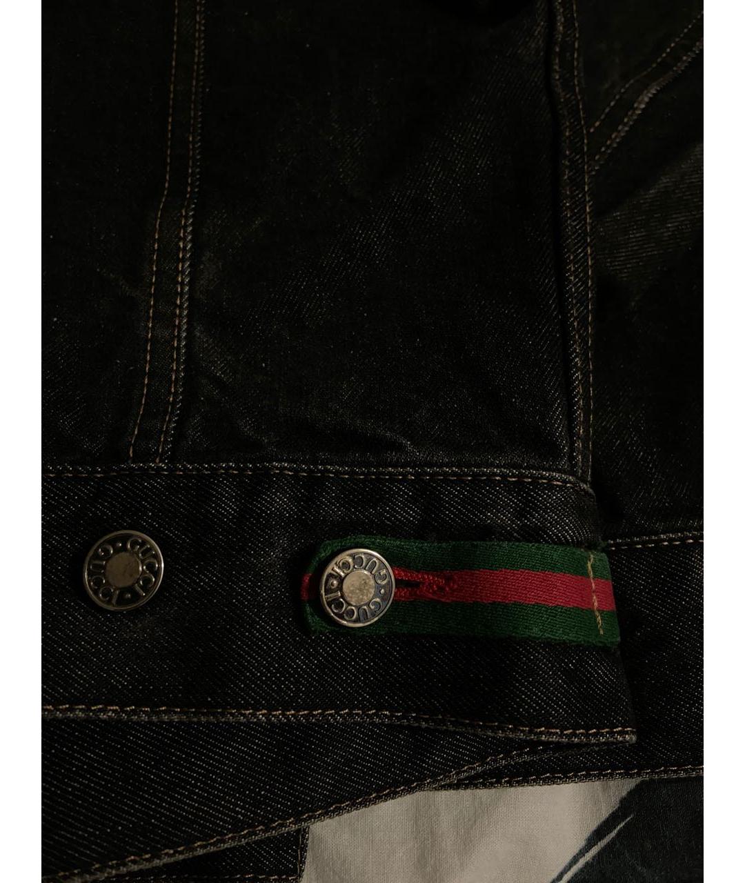 GUCCI Черная деним куртка, фото 4