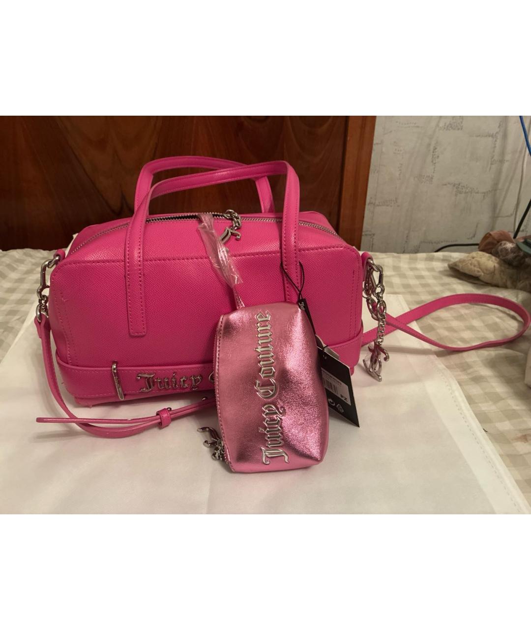 JUICY COUTURE Розовая сумка с короткими ручками, фото 6