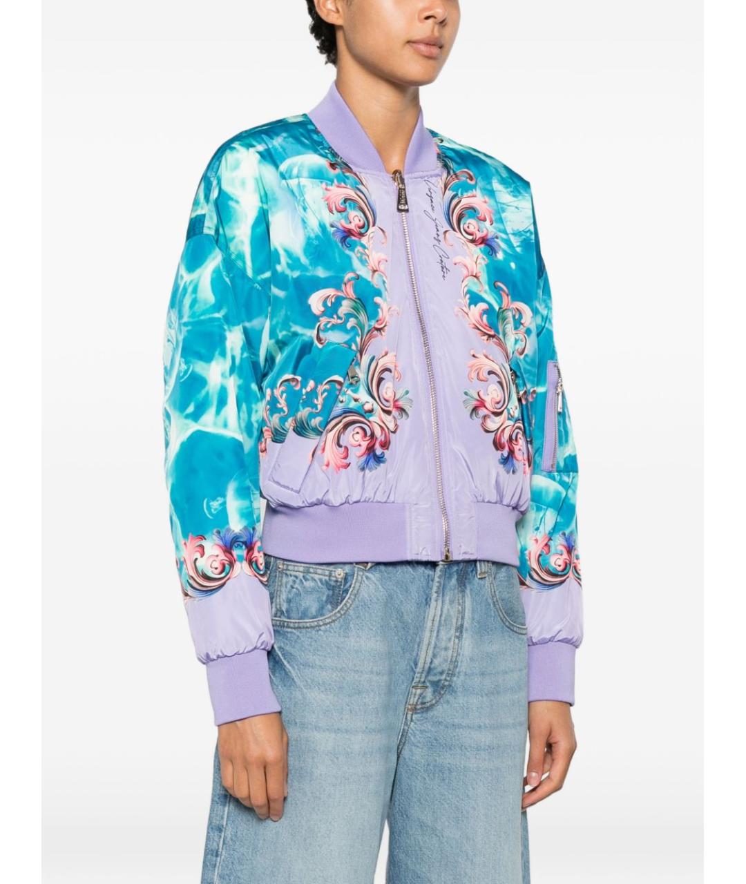 VERSACE JEANS COUTURE Синяя полиэстеровая куртка, фото 1