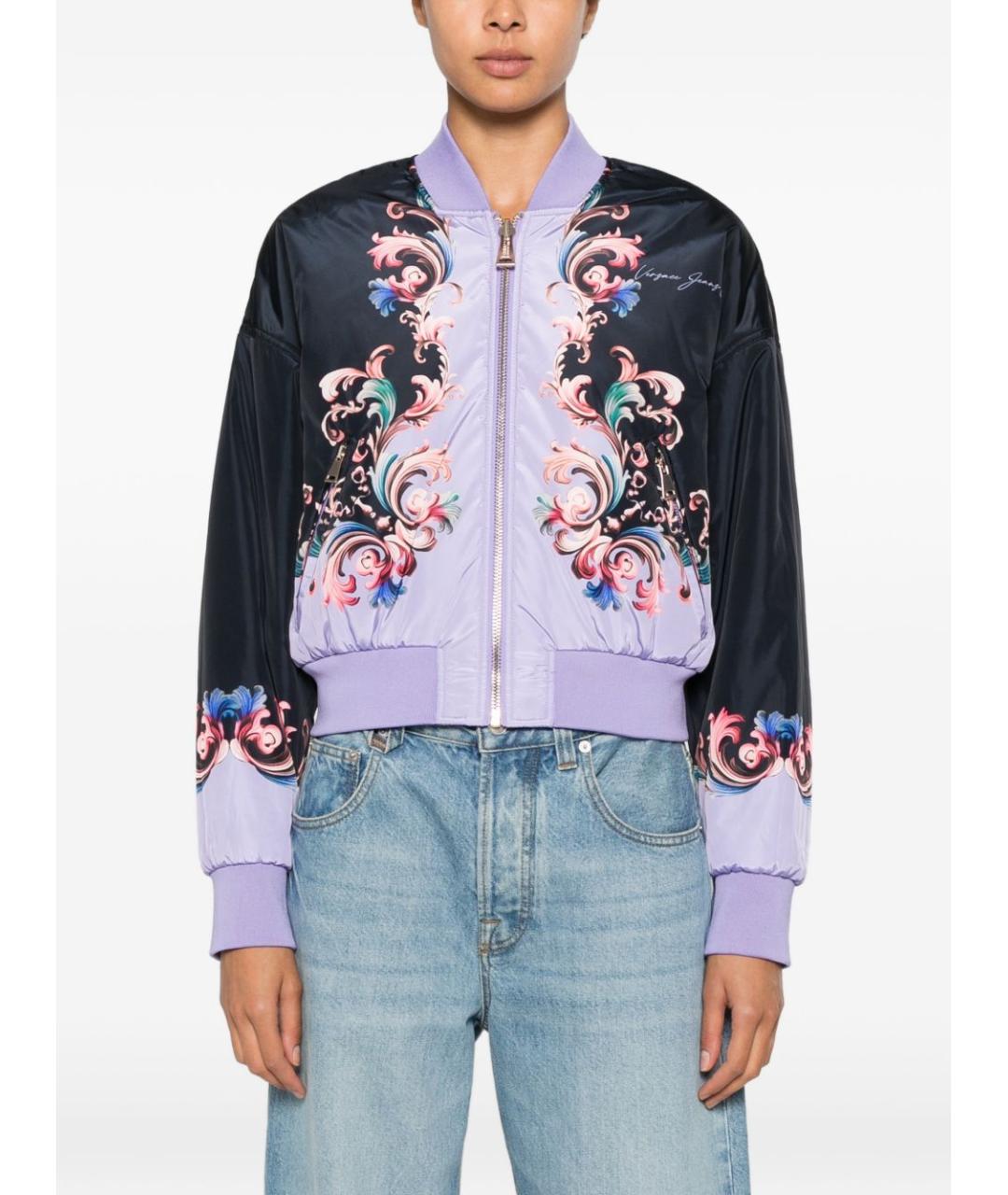 VERSACE JEANS COUTURE Синяя полиэстеровая куртка, фото 5