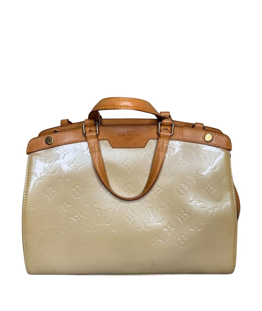 LOUIS VUITTON Бежевая сумка тоут из лакированной кожи, фото 1