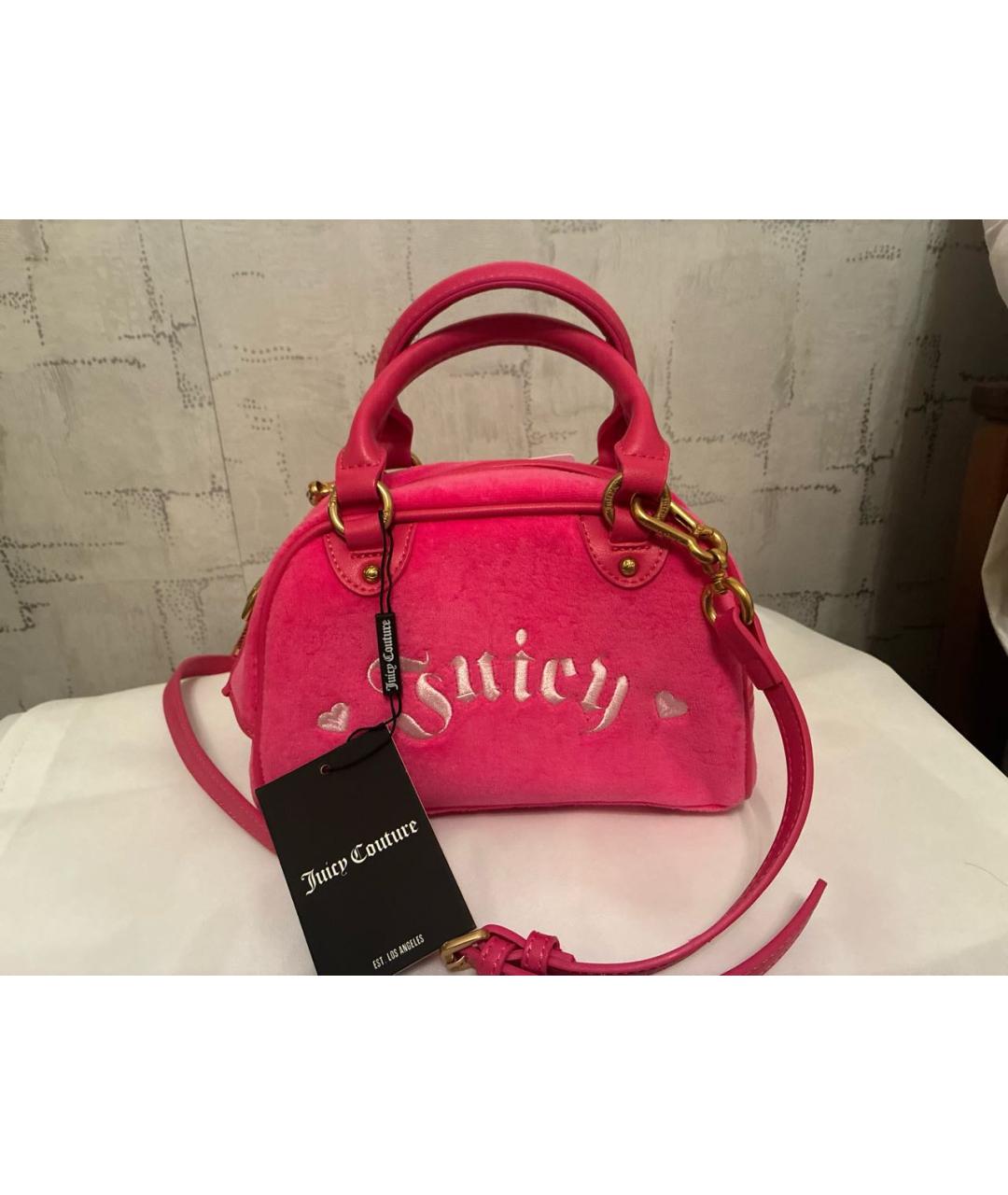 JUICY COUTURE Розовая сумка с короткими ручками, фото 7