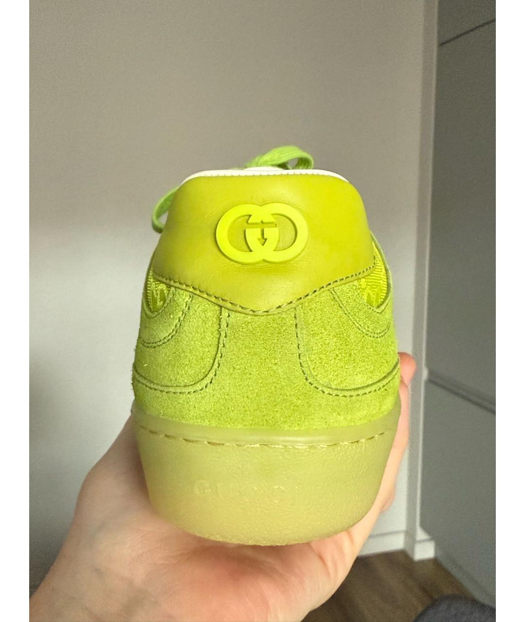 GUCCI Зеленые кеды, фото 8