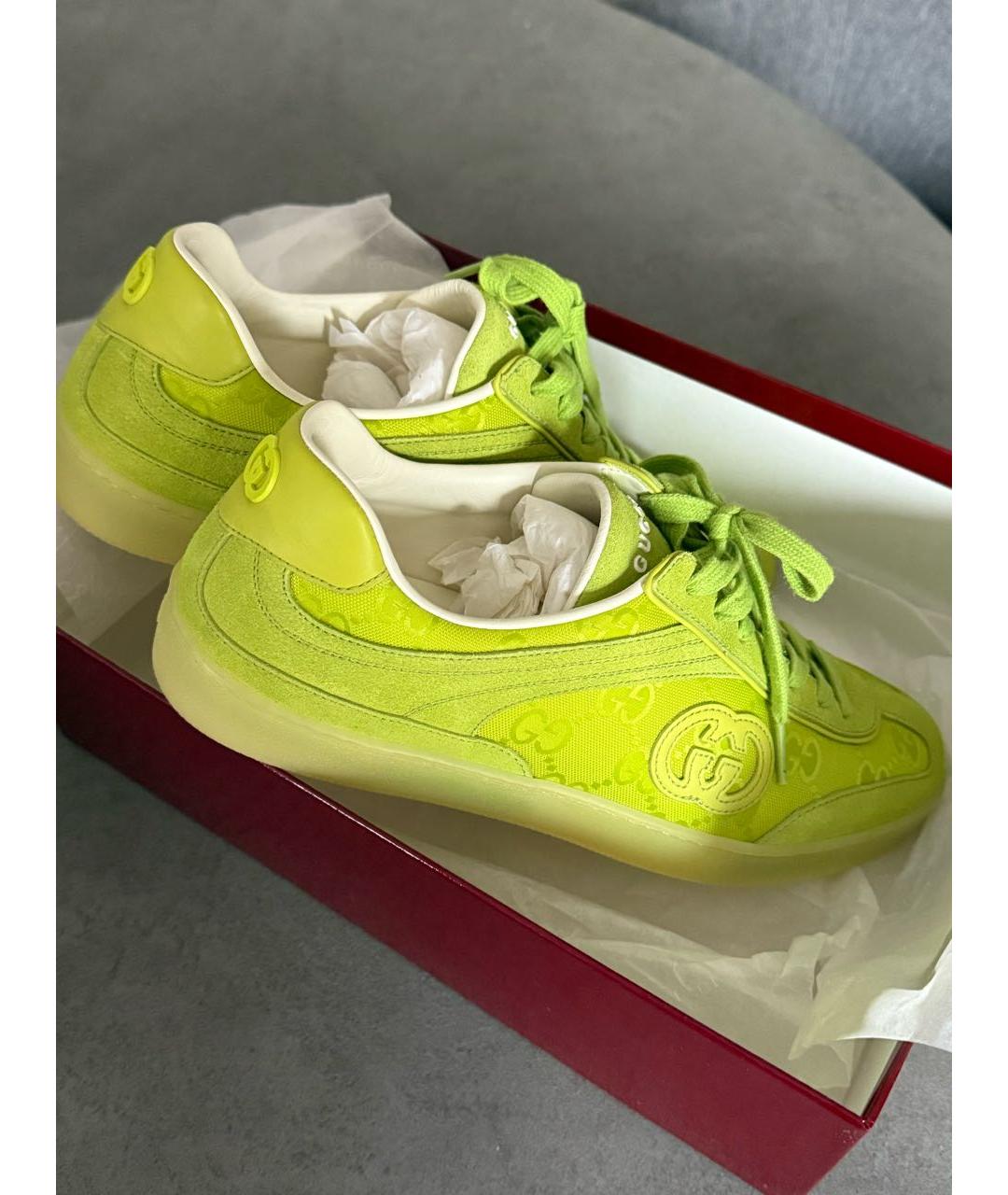 GUCCI Зеленые кеды, фото 6