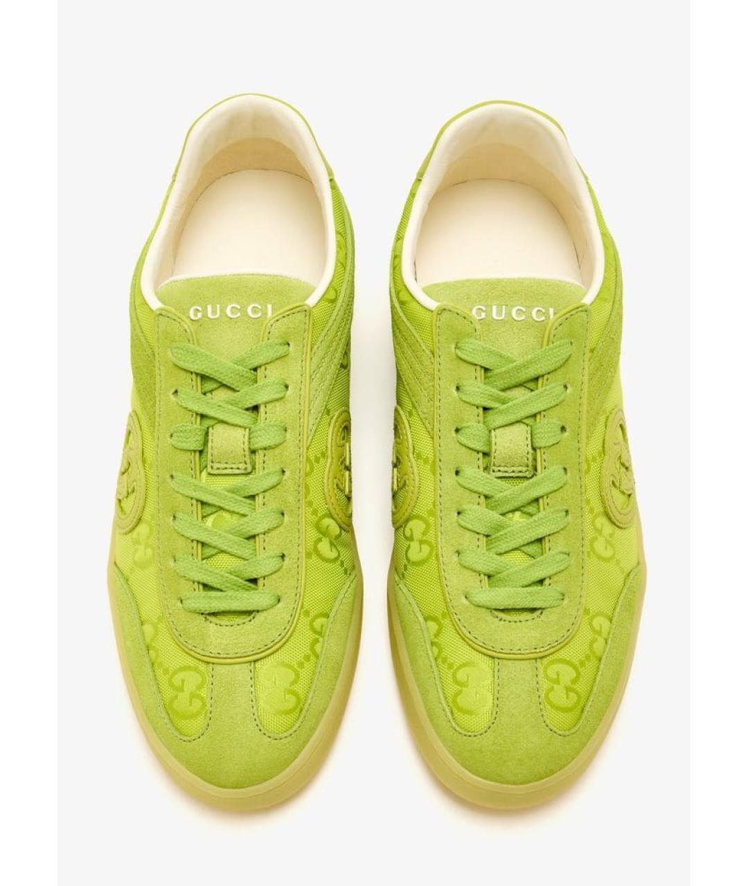GUCCI Зеленые кеды, фото 2