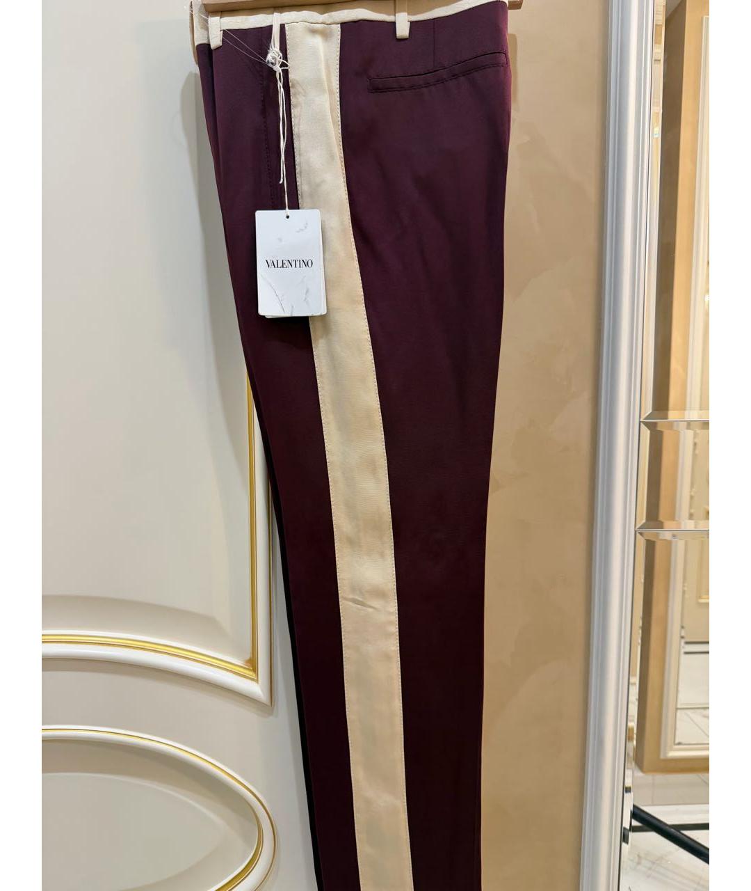 VALENTINO Бордовые брюки широкие, фото 3