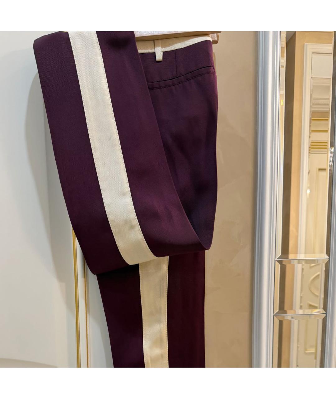 VALENTINO Бордовые брюки широкие, фото 4