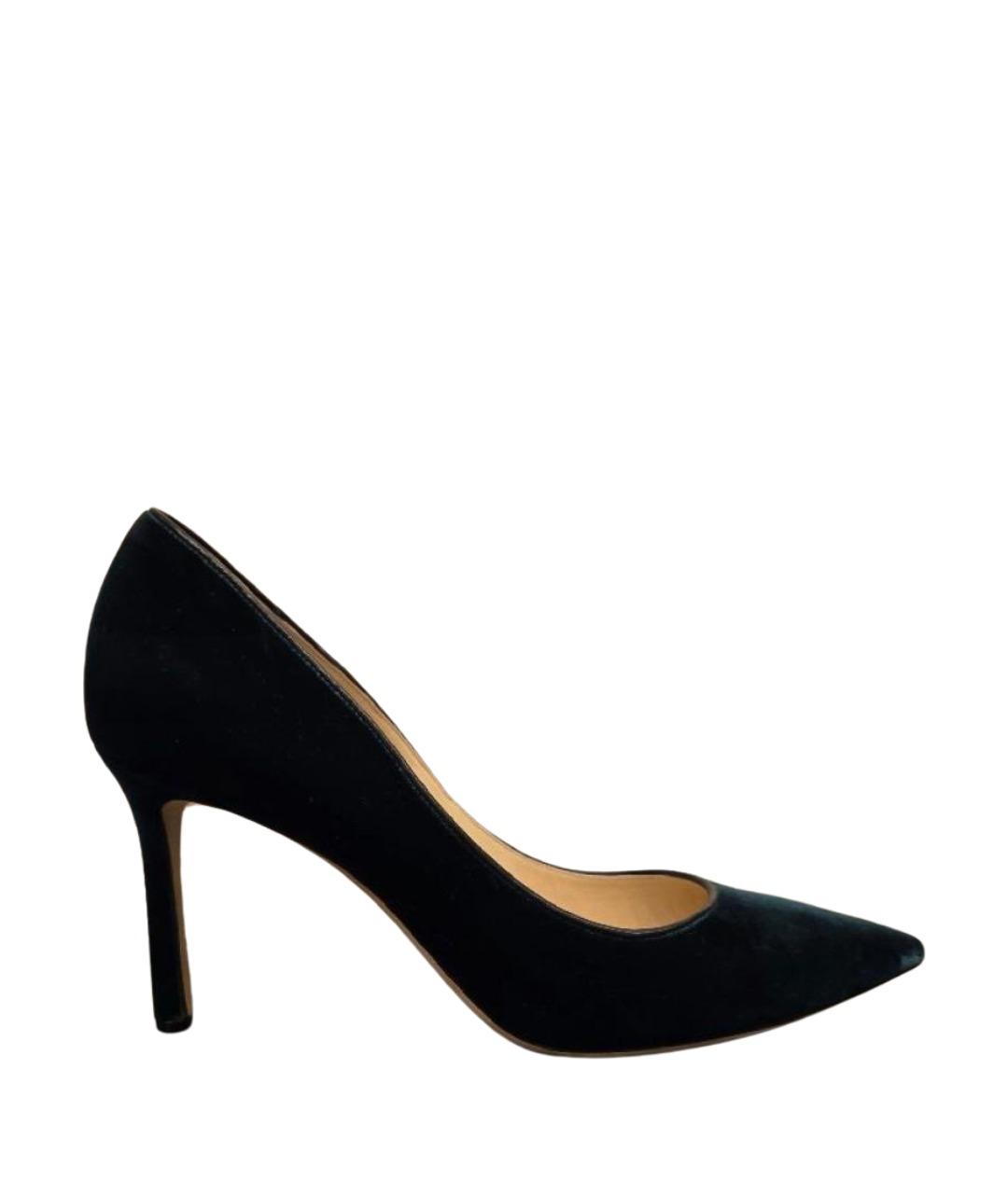 JIMMY CHOO Зеленые бархатные туфли, фото 1