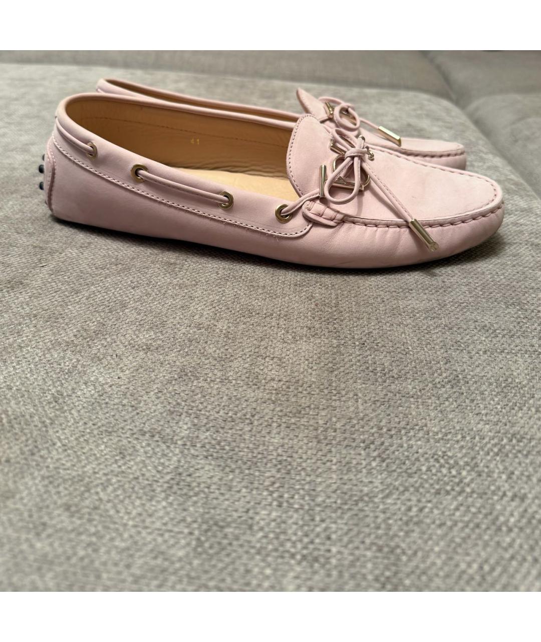 TOD'S Розовые замшевые мокасины, фото 5