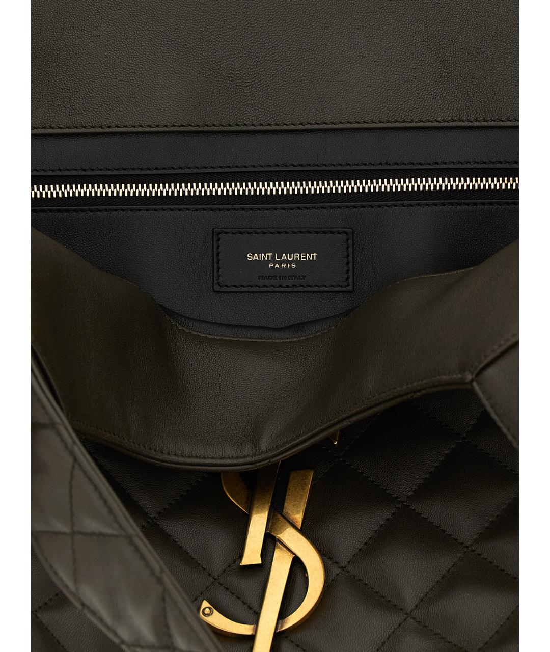 SAINT LAURENT Коричневая кожаная сумка тоут, фото 3