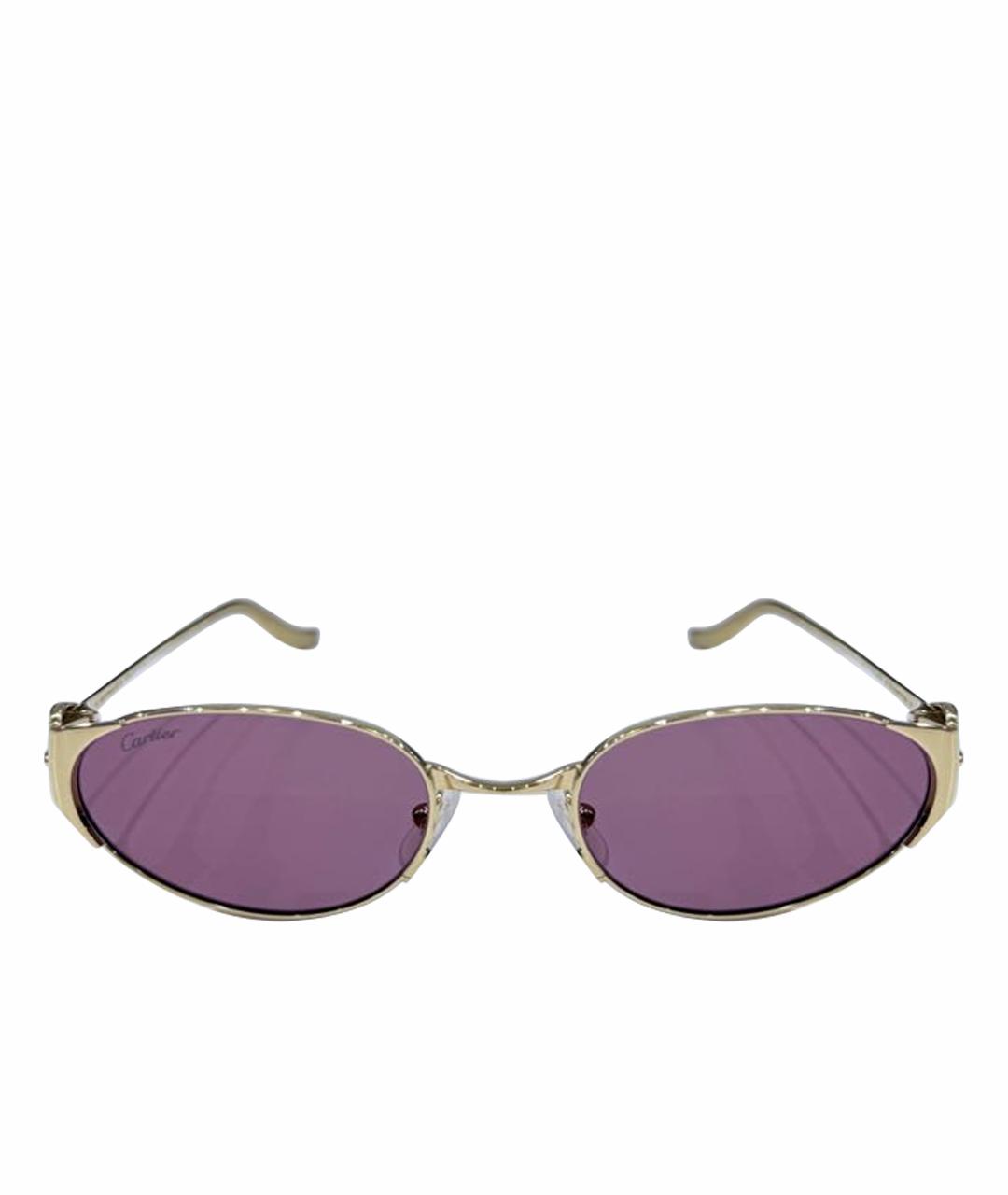 CARTIER Розовые металлические солнцезащитные очки, фото 1