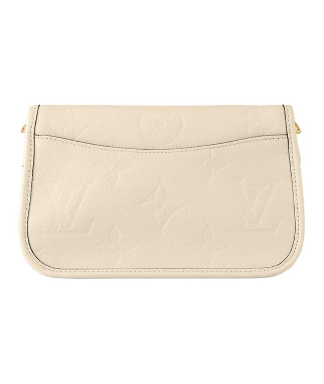 LOUIS VUITTON Бежевая кожаная сумка с короткими ручками, фото 3