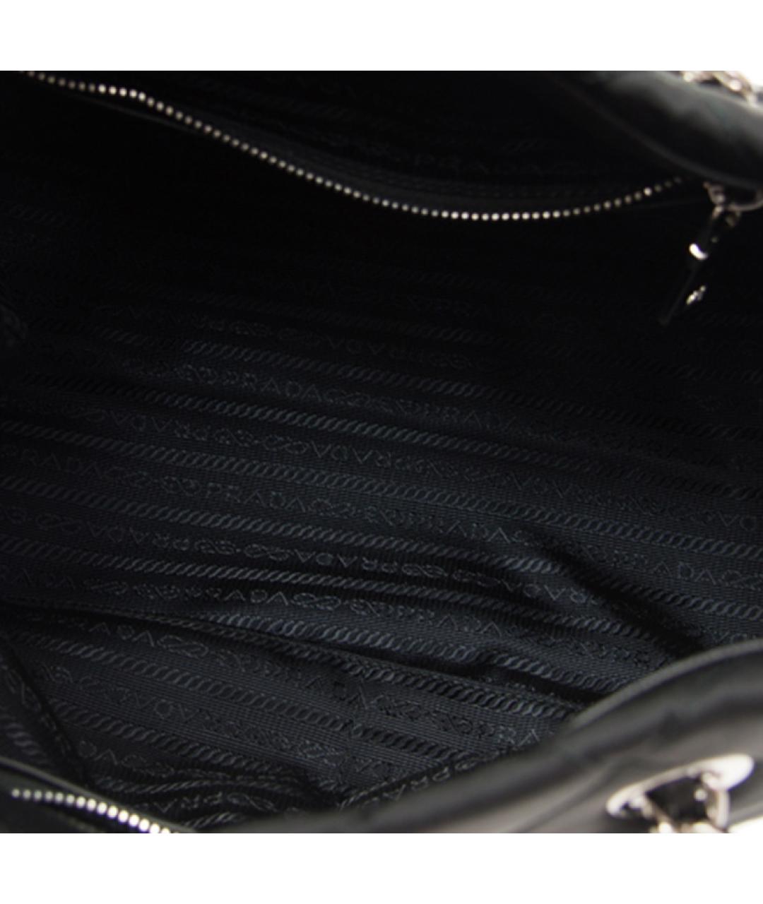 PRADA Черная тканевая сумка тоут, фото 5