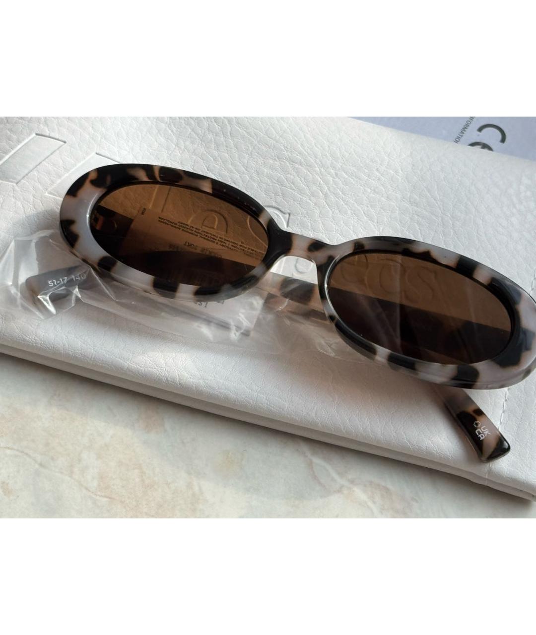 LE SPECS Коричневые пластиковые солнцезащитные очки, фото 3