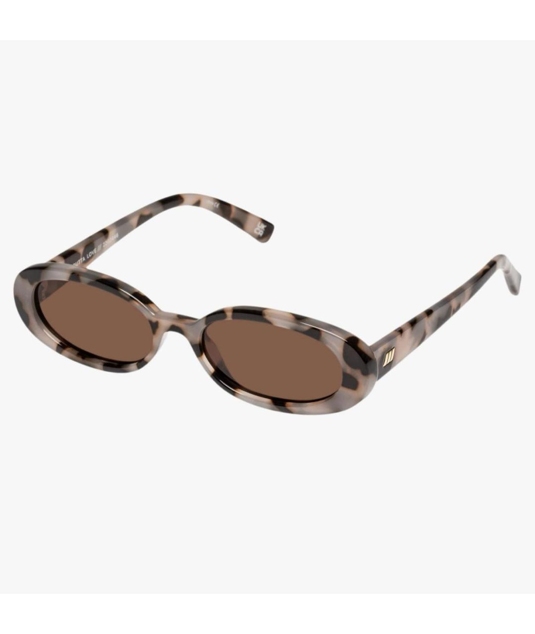 LE SPECS Коричневые пластиковые солнцезащитные очки, фото 2