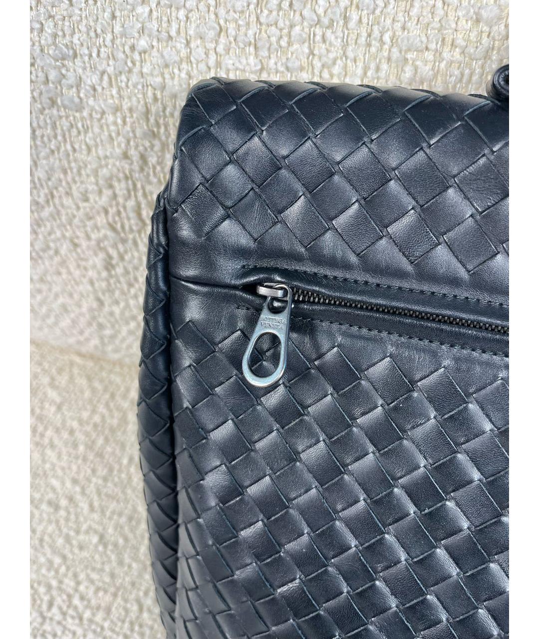 BOTTEGA VENETA Черный кожаный портфель, фото 8