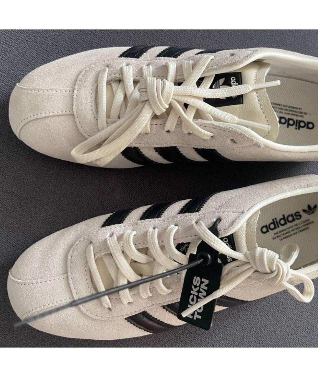 ADIDAS Бежевые замшевые кеды, фото 3