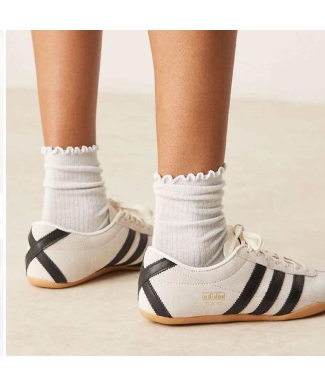 ADIDAS Бежевые замшевые кеды, фото 4