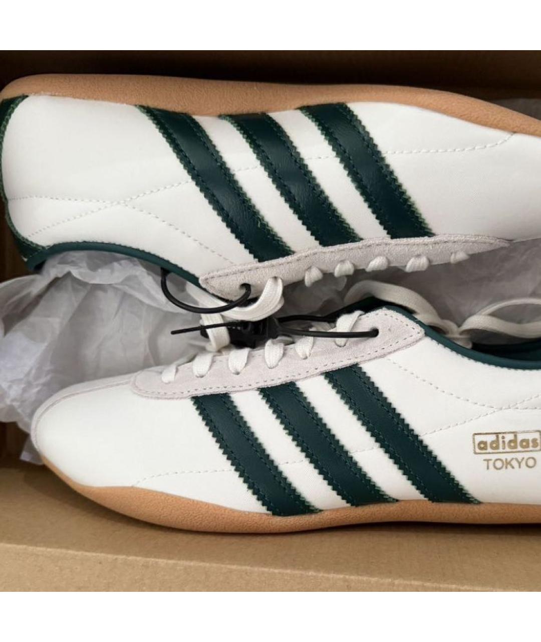 ADIDAS Белые кожаные кеды, фото 2