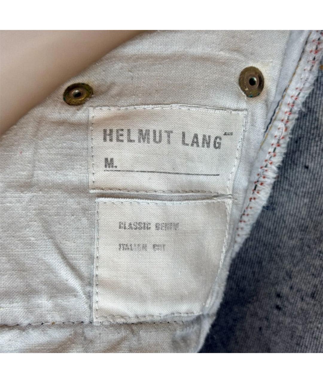 HELMUT LANG Темно-синие хлопковые джинсы скинни, фото 8