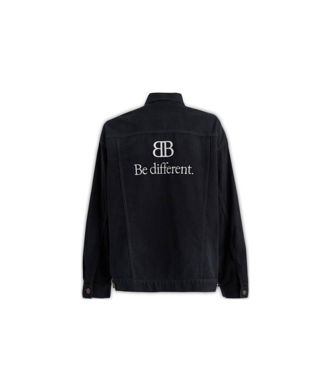 BALENCIAGA Черная деним куртка, фото 2