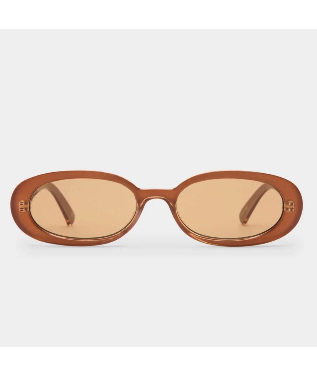 LE SPECS Коричневые пластиковые солнцезащитные очки, фото 8