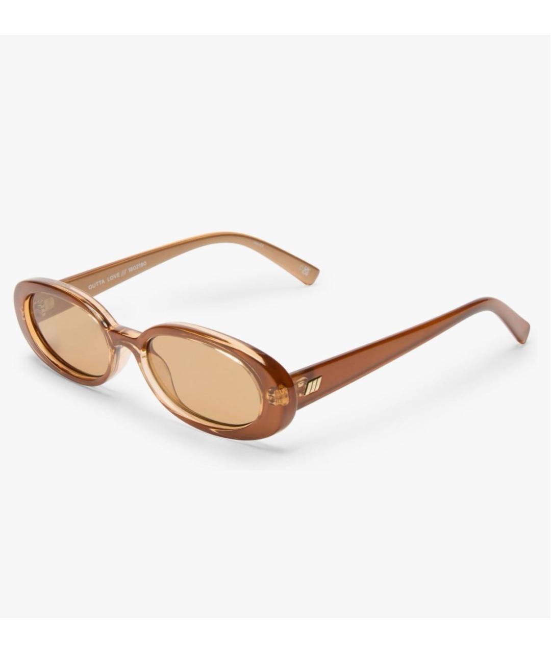 LE SPECS Коричневые пластиковые солнцезащитные очки, фото 2