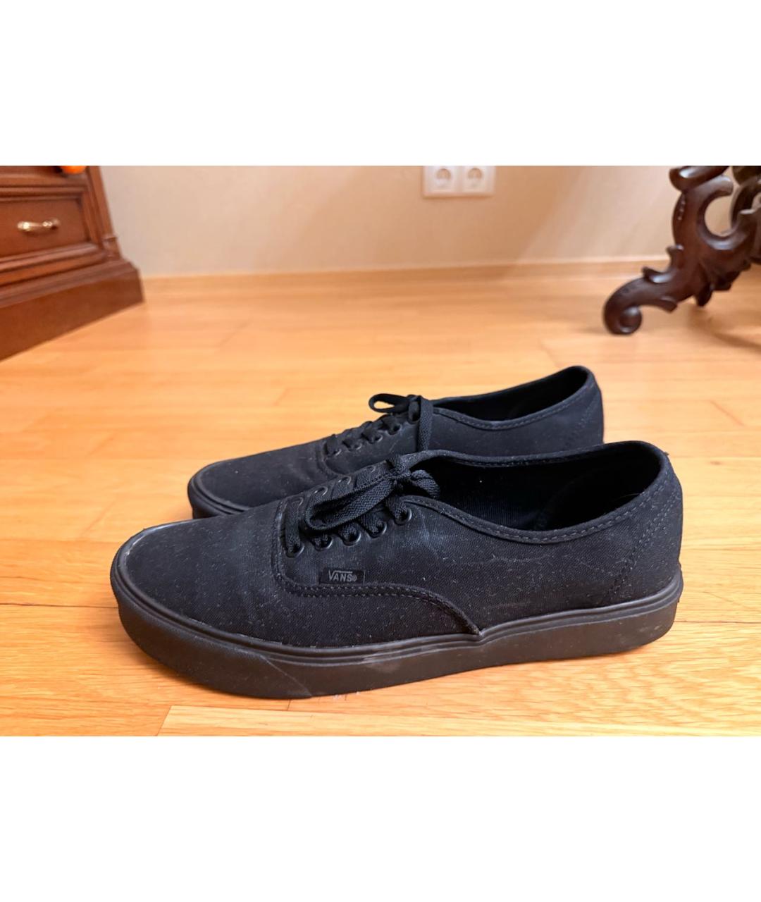 VANS Черные текстильные низкие кроссовки / кеды, фото 6