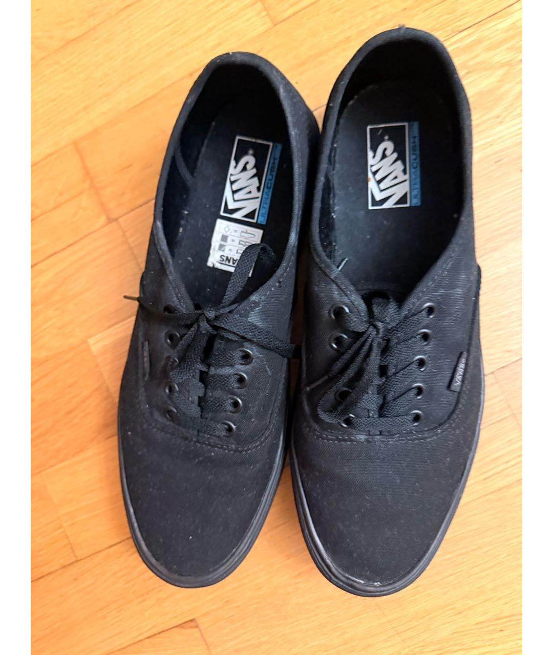 VANS Черные текстильные низкие кроссовки / кеды, фото 2