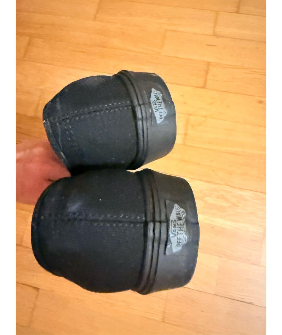VANS Черные текстильные низкие кроссовки / кеды, фото 4