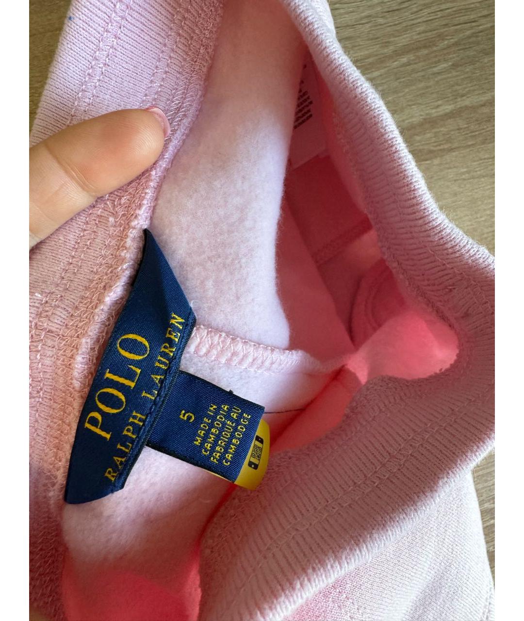 POLO RALPH LAUREN Розовые хлопковые брюки и шорты, фото 4