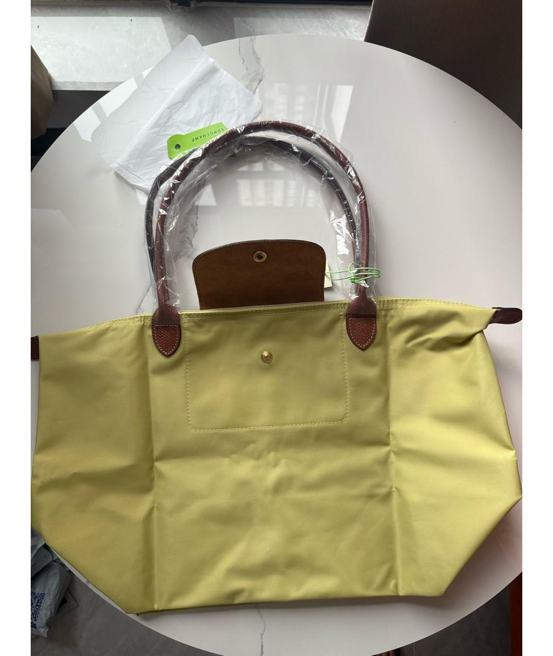LONGCHAMP Салатовая кожаная сумка через плечо, фото 2