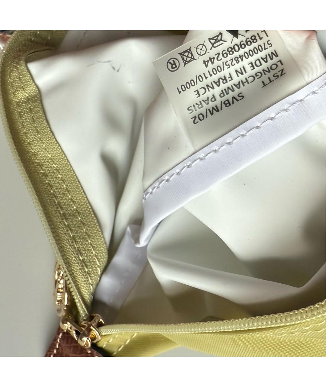 LONGCHAMP Салатовая кожаная сумка через плечо, фото 5