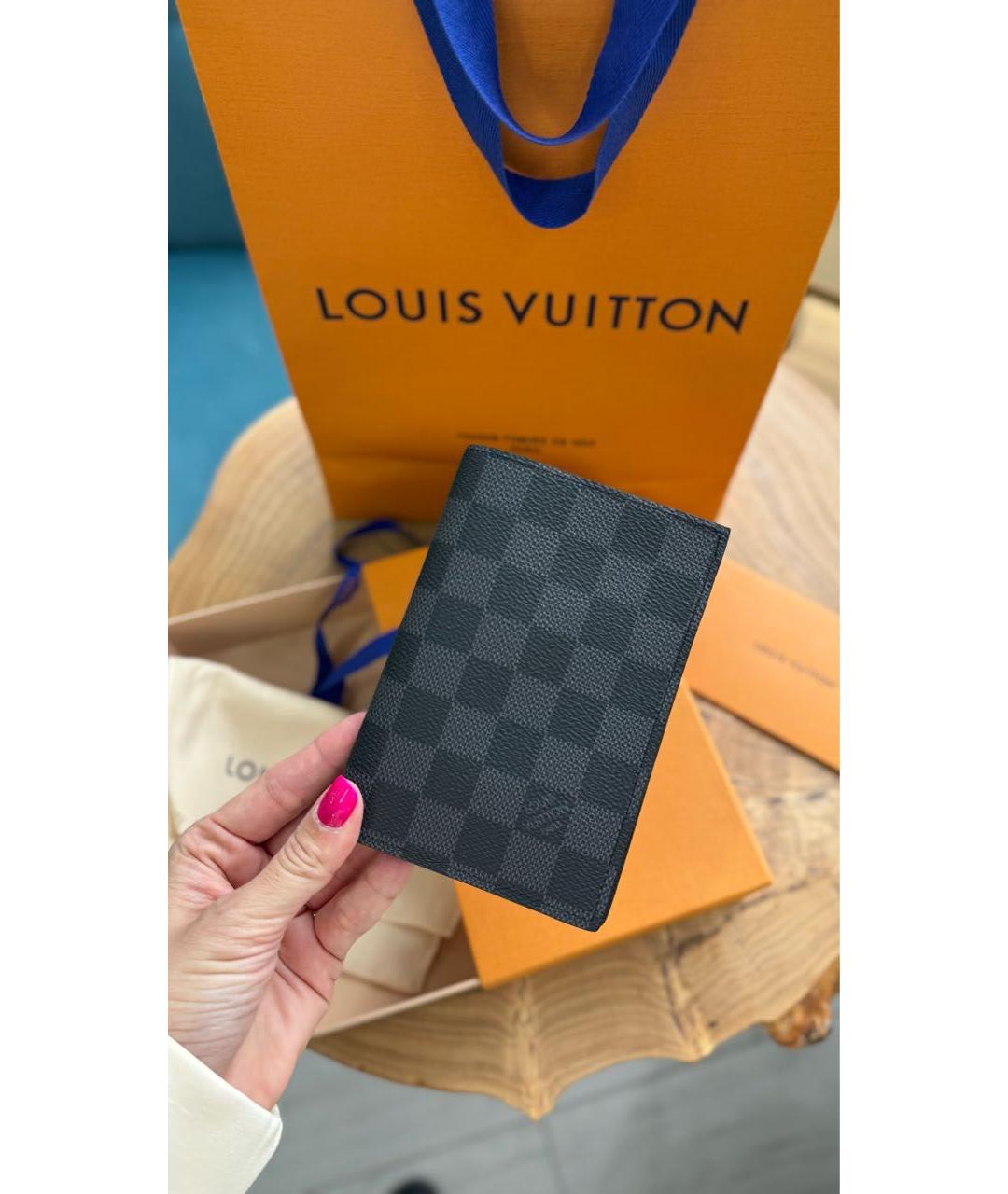 LOUIS VUITTON Черная визитница, фото 4